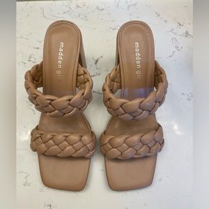 Madden Girl Braided Strap Chunky Heel